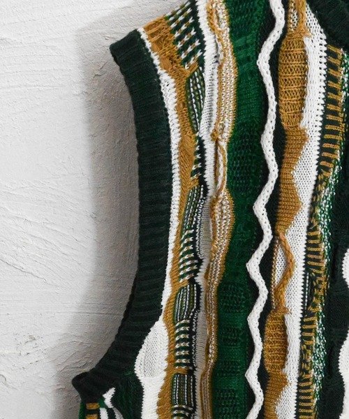 Anytime Songs（エニータイムソングス）の「3Dニットベスト（ベスト・メンズ・ブラウン/チャコール/グリーン・MEDIUM/LARGE/X-LARGE）」の21枚目の写真