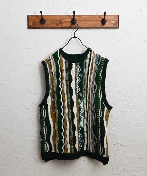 Anytime Songs（エニータイムソングス）の「3Dニットベスト（ベスト・メンズ・ブラウン/チャコール/グリーン・MEDIUM/LARGE/X-LARGE）」の19枚目の写真