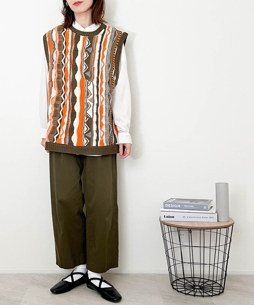 Anytime Songs（エニータイムソングス）の「3Dニットベスト（ベスト・メンズ・ブラウン/チャコール/グリーン・MEDIUM/LARGE/X-LARGE）」の7枚目の写真