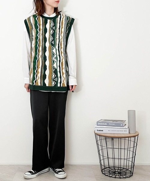 Anytime Songs（エニータイムソングス）の「3Dニットベスト（ベスト・メンズ・ブラウン/チャコール/グリーン・MEDIUM/LARGE/X-LARGE）」の12枚目の写真