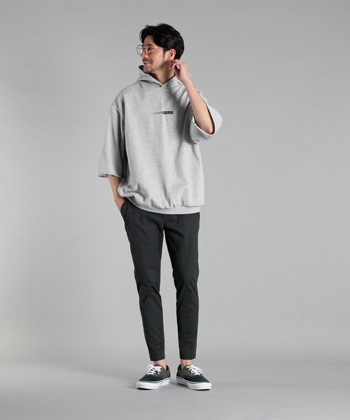 LANVIN en Bleu（ランバンオンブルー）の「オーバーサイズ ビッグシルエット 7分袖カットオフパーカー（パーカー・メンズ・ブラック/ネイビー/グレー・46/48/50/52）」の7枚目の写真