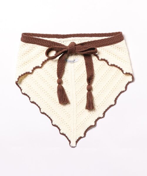 kaorinomori(カオリノモリ)の「kaorinomori スウィスカーフ(バンダナ/スカーフ・レディース・ホワイト/グリーン・ONE SIZE)」の10枚目の写真