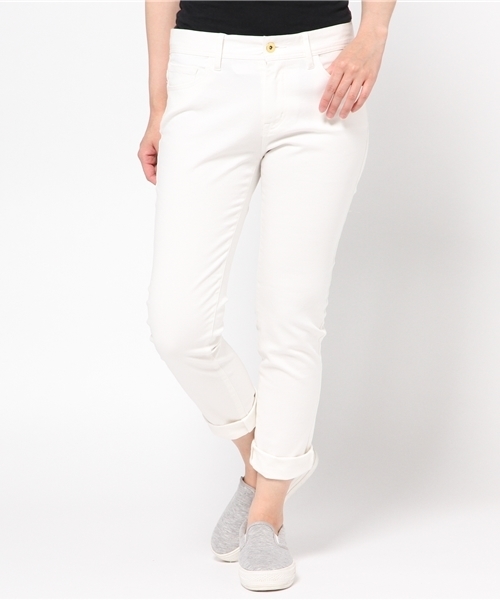 LBC(エルビーシー)の「コットンポリスキニーパンツ(その他パンツ・レディース・オフホワイト/ネイビー/ダークネイビー・MEDIUM/LARGE)」の1枚目の写真