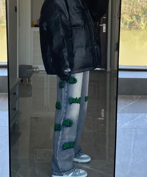 MGV(エムジーヴィー)の「ストリートグリーンロゴデニム(デニムパンツ・レディース・ブルー・X-LARGE/LARGE/MEDIUM)」の9枚目の写真