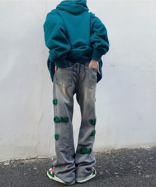 MGV(エムジーヴィー)の「ストリートグリーンロゴデニム(デニムパンツ・レディース・ブルー・X-LARGE/LARGE/MEDIUM)」の8枚目の写真