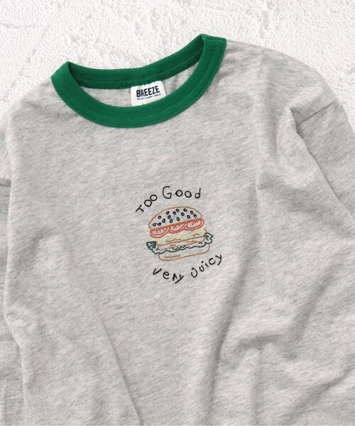 BREEZE（ブリーズ）の「Colorful リンガーモチーフ刺繍Tシャツ（Tシャツ/カットソー・キッズ・オフホワイト/ブルー/クリーム/イエロー/オレンジ/ピンク/グレー/グリーン・100/110/120/130/140/80/90）」の3枚目の写真