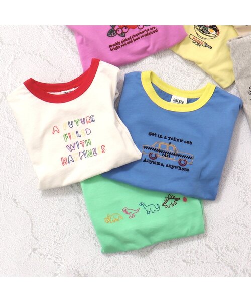 BREEZE（ブリーズ）の「Colorful リンガーモチーフ刺繍Tシャツ（Tシャツ/カットソー・キッズ・オフホワイト/ブルー/クリーム/イエロー/オレンジ/ピンク/グレー/グリーン・100/110/120/130/140/80/90）」の20枚目の写真
