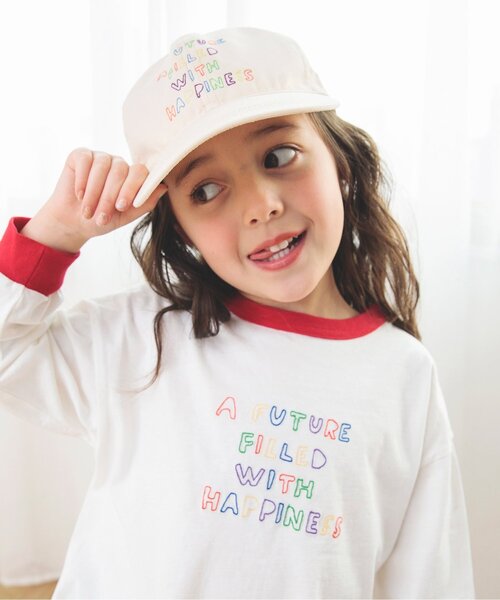 BREEZE（ブリーズ）の「Colorful リンガーモチーフ刺繍Tシャツ（Tシャツ/カットソー・キッズ・オフホワイト/ブルー/クリーム/イエロー/オレンジ/ピンク/グレー/グリーン・100/110/120/130/140/80/90）」の11枚目の写真