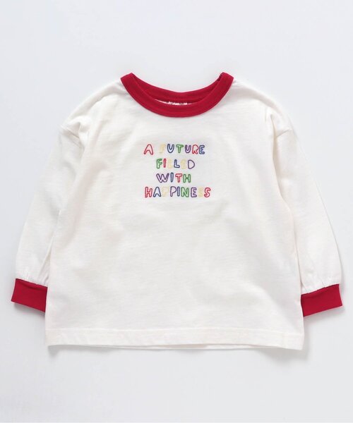 BREEZE（ブリーズ）の「Colorful リンガーモチーフ刺繍Tシャツ（Tシャツ/カットソー・キッズ・オフホワイト/ブルー/クリーム/イエロー/オレンジ/ピンク/グレー/グリーン・100/110/120/130/140/80/90）」の12枚目の写真