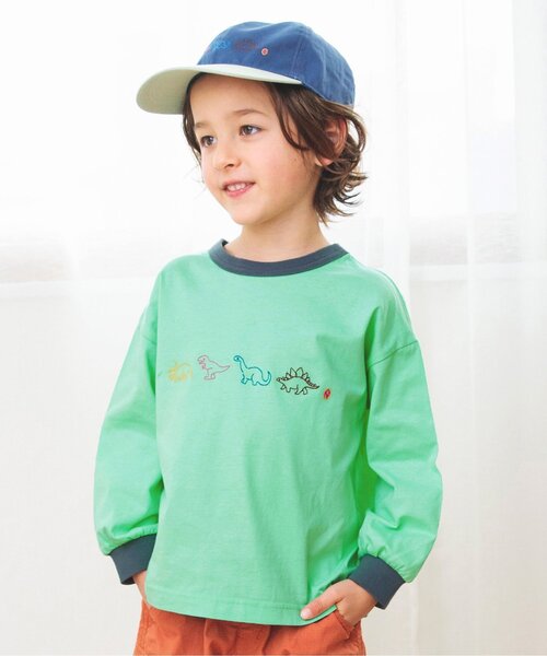 BREEZE（ブリーズ）の「Colorful リンガーモチーフ刺繍Tシャツ（Tシャツ/カットソー・キッズ・オフホワイト/ブルー/クリーム/イエロー/オレンジ/ピンク/グレー/グリーン・100/110/120/130/140/80/90）」の10枚目の写真