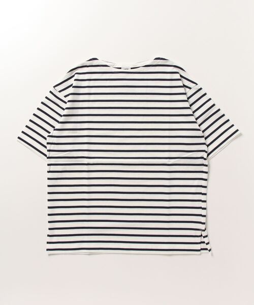 TIGORA(ティゴラ)の「ティゴラ TIGORA ヘビーウェイトボーダー半袖Tシャツ(Tシャツ/カットソー・メンズ・ホワイト×グリーン/ブラック×ホワイト/ホワイト×ネイビー・3L/M/L/LL/S)」の3枚目の写真