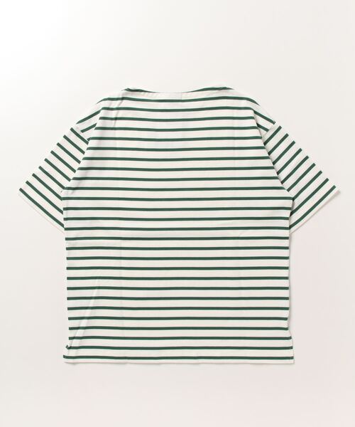 TIGORA(ティゴラ)の「ティゴラ TIGORA ヘビーウェイトボーダー半袖Tシャツ(Tシャツ/カットソー・メンズ・ホワイト×グリーン/ブラック×ホワイト/ホワイト×ネイビー・3L/M/L/LL/S)」の4枚目の写真