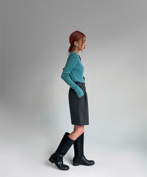 BLACKUP（ブラックアップ）の「[MADE] デイリーVネックニット（ニット/セーター・レディース・グレー/ブルー・ONE SIZE）」の20枚目の写真