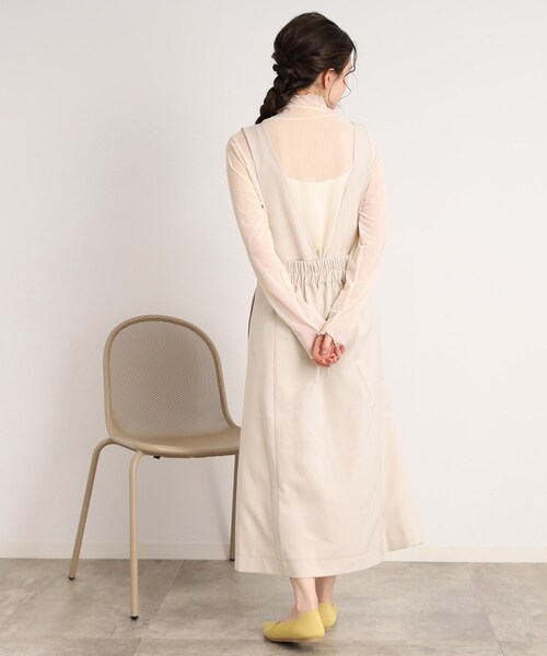 Cutie Blonde（キューティーブロンド）の「◆【2WAY】一枚で二度楽しめる！Vネック ジャンパースカート（スカート・レディース・アイボリー/ブラック・01/02/03）」の10枚目の写真