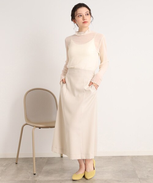 Cutie Blonde（キューティーブロンド）の「◆【2WAY】一枚で二度楽しめる！Vネック ジャンパースカート（スカート・レディース・アイボリー/ブラック・01/02/03）」の7枚目の写真