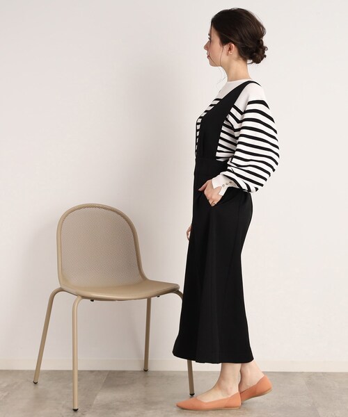 Cutie Blonde（キューティーブロンド）の「◆【2WAY】一枚で二度楽しめる！Vネック ジャンパースカート（スカート・レディース・アイボリー/ブラック・01/02/03）」の18枚目の写真