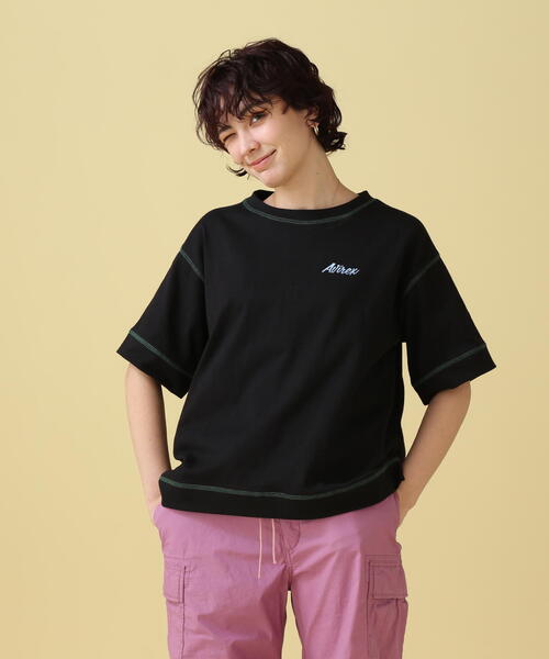 AVIREX(アヴィレックス)の「【直営店限定】AVIATORS DINNER EMB T-SHIRT/ アヴィエイターダイナー刺繍Tシャツ(Tシャツ/カットソー・レディース・ホワイト系2/ミント/ブラック・F)」の6枚目の写真