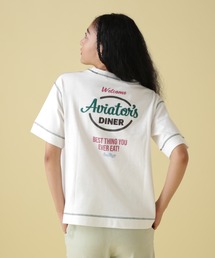 AVIREX | 【直営店限定】AVIATORS DINNER EMB T-SHIRT/ アヴィエイターダイナー刺繍Tシャツ(Tシャツ/カットソー)