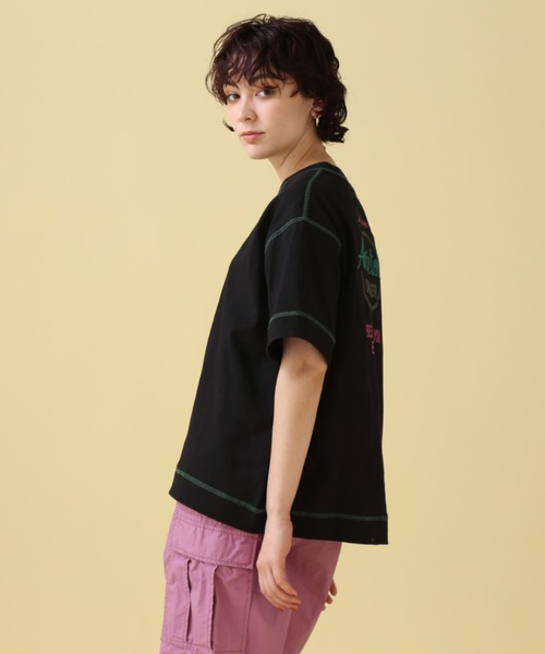 AVIREX(アヴィレックス)の「【直営店限定】AVIATORS DINNER EMB T-SHIRT/ アヴィエイターダイナー刺繍Tシャツ(Tシャツ/カットソー・レディース・ホワイト系2/ミント/ブラック・F)」の8枚目の写真