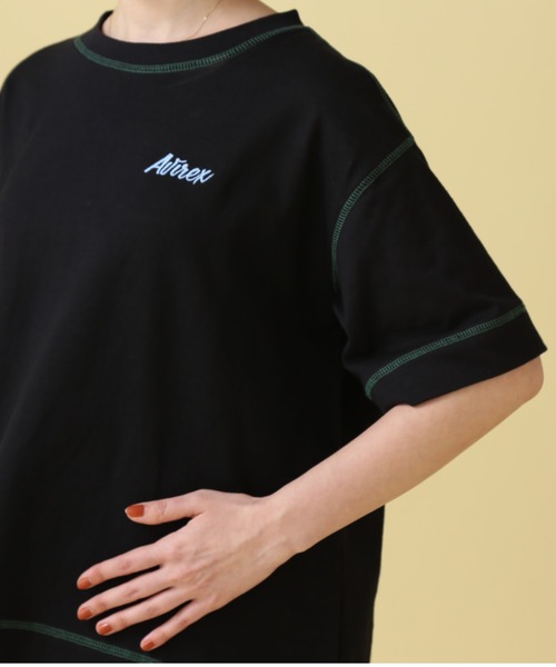 AVIREX(アヴィレックス)の「【直営店限定】AVIATORS DINNER EMB T-SHIRT/ アヴィエイターダイナー刺繍Tシャツ(Tシャツ/カットソー・レディース・ホワイト系2/ミント/ブラック・F)」の12枚目の写真
