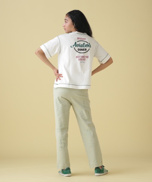 AVIREX(アヴィレックス)の「【直営店限定】AVIATORS DINNER EMB T-SHIRT/ アヴィエイターダイナー刺繍Tシャツ(Tシャツ/カットソー・レディース・ホワイト系2/ミント/ブラック・F)」の17枚目の写真