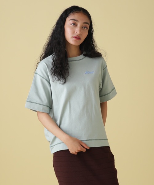 AVIREX(アヴィレックス)の「【直営店限定】AVIATORS DINNER EMB T-SHIRT/ アヴィエイターダイナー刺繍Tシャツ(Tシャツ/カットソー・レディース・ホワイト系2/ミント/ブラック・F)」の18枚目の写真