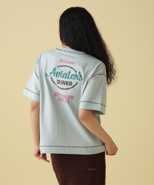 AVIREX(アヴィレックス)の「【直営店限定】AVIATORS DINNER EMB T-SHIRT/ アヴィエイターダイナー刺繍Tシャツ(Tシャツ/カットソー・レディース・ホワイト系2/ミント/ブラック・F)」の20枚目の写真