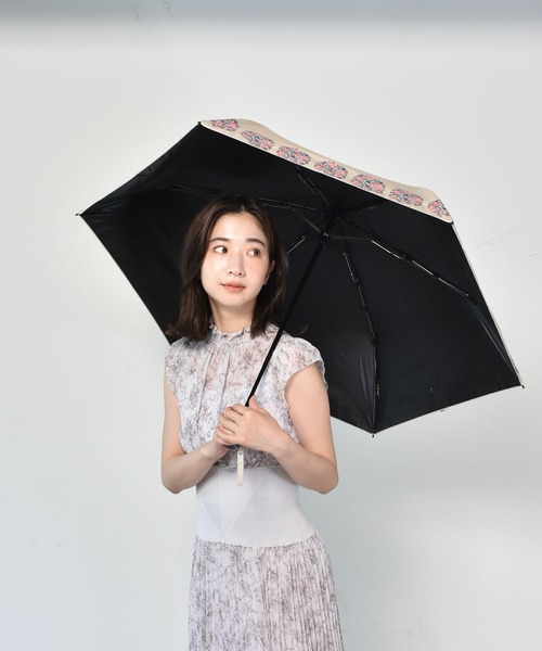 Waterfront(ウォーターフロント)の「kippis 全天候 折 55cm 晴雨兼用傘 日傘 雨傘(折りたたみ傘・レディース・ベージュ/グレー/ライトブルー・FREE)」の20枚目の写真