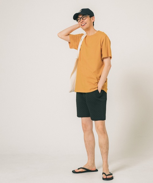 coca(coca)(コカ)の「メンズコットンレギュラーフィットUネックTシャツ(Tシャツ/カットソー・メンズ・ブラック/ブルー/ホワイト/ピンク/マスタード/オレンジ・M/L/XL)」の7枚目の写真