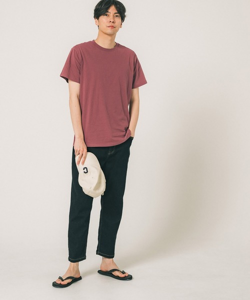 coca(coca)(コカ)の「メンズコットンレギュラーフィットUネックTシャツ(Tシャツ/カットソー・メンズ・ブラック/ブルー/ホワイト/ピンク/マスタード/オレンジ・M/L/XL)」の11枚目の写真