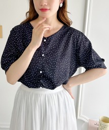 Loueme | ニュアンスドットノーカラーブラウス(シャツ/ブラウス)