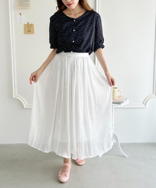 Loueme（ルエム）の「ニュアンスドットノーカラーブラウス（シャツ/ブラウス・レディース・ブラック/アイボリー・FREE）」の11枚目の写真