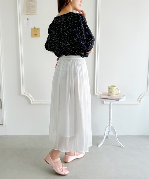 Loueme（ルエム）の「ニュアンスドットノーカラーブラウス（シャツ/ブラウス・レディース・ブラック/アイボリー・FREE）」の13枚目の写真