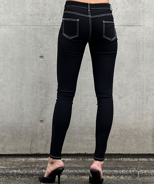 GLAMOROUS JANE(グラマラスジェーン)の「配色ステッチスキニーパンツ(その他パンツ・レディース・ブラック・L/M/S)」の5枚目の写真