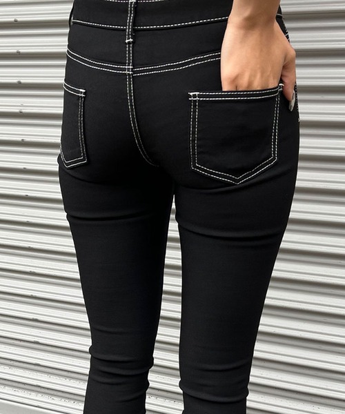 GLAMOROUS JANE(グラマラスジェーン)の「配色ステッチスキニーパンツ(その他パンツ・レディース・ブラック・L/M/S)」の11枚目の写真