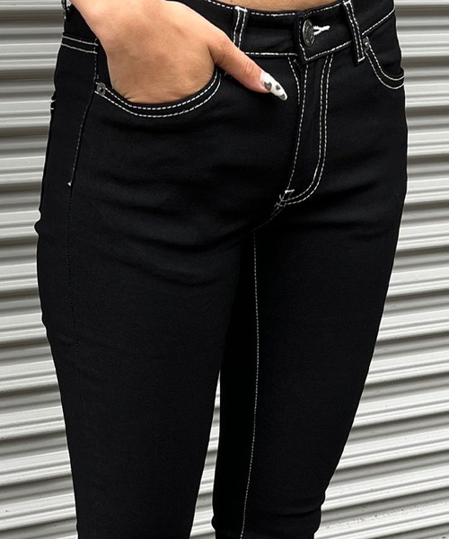 GLAMOROUS JANE(グラマラスジェーン)の「配色ステッチスキニーパンツ(その他パンツ・レディース・ブラック・L/M/S)」の9枚目の写真