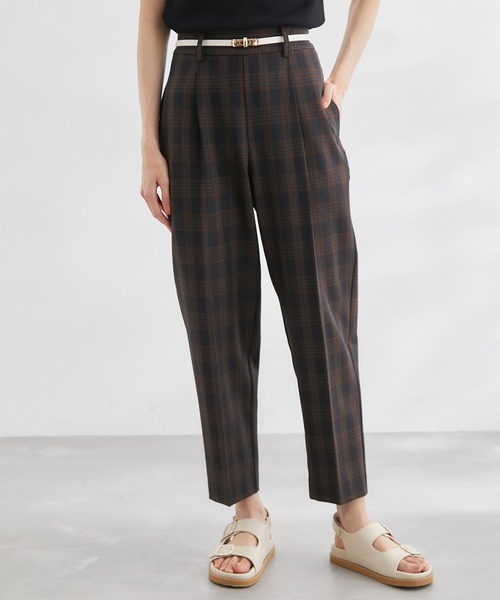 ROPE' PICNIC(ロペピクニック)の「チェックテーパードパンツ(その他パンツ・レディース・ブラック/ブルー系その他・40/38/36)」の2枚目の写真