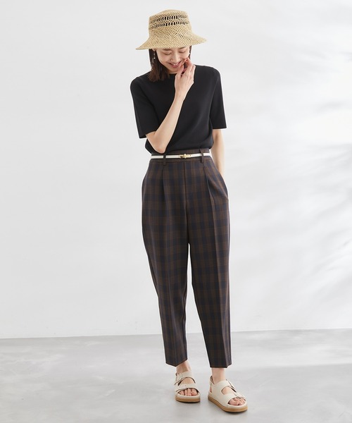 ROPE' PICNIC(ロペピクニック)の「チェックテーパードパンツ(その他パンツ・レディース・ブラック/ブルー系その他・40/38/36)」の3枚目の写真