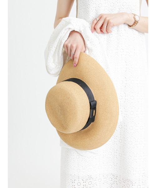 Te chichi（テチチ）の「カサブランカハット（ハット・レディース・ベージュ/ブラック・ﾌﾘ-）」の2枚目の写真