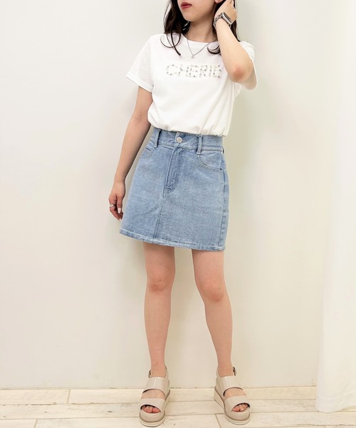 INGNI（イング）の「パールロゴちびTシャツ（Tシャツ/カットソー・レディース・ピンク/ブラック/ライトブルー/オフホワイト/ホワイト系その他4・M）」の9枚目の写真