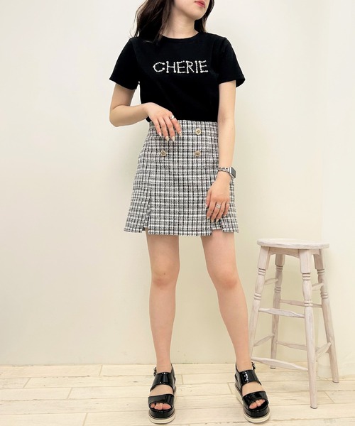 INGNI（イング）の「パールロゴちびTシャツ（Tシャツ/カットソー・レディース・ピンク/ブラック/ライトブルー/オフホワイト/ホワイト系その他4・M）」の16枚目の写真