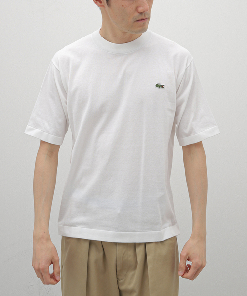 ★LACOSTE★リラックスフィット ソフト コットン Tシャツ LACOSTE｜ハイクオリティ ピマコットン仕立て ワンポイント