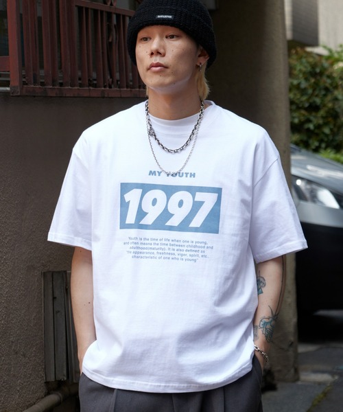 【 】Big & Tall NY ロゴ クルーネック Tシャツ ♪ NO NEED(ノーニード)の「1997ロゴ ビッグシルエット クルー