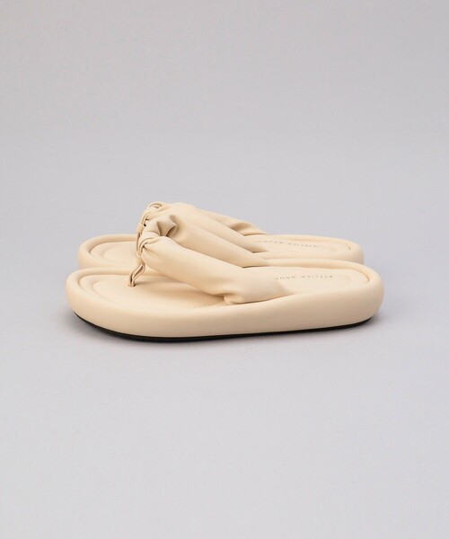 ATELIER BRUGGE（アトリエブルージュ）の「ATELIER BRUGGE/アトリエブルージュ Bulky thong sandals / バルキートングサンダル（サンダル・レディース・ブラック/オフホワイト・MEDIUM/LARGE/SMALL）」の4枚目の写真