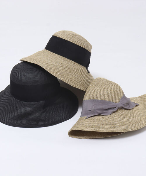 NOLLEY’S（ノーリーズ）の「リボンペーパーダウンハット（ハット・レディース・ブラック/グレー/ブラック系その他3・FREE）」の7枚目の写真