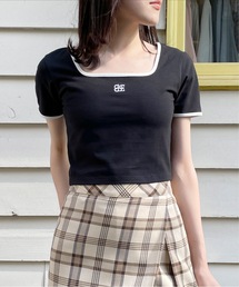 バイカラーパイピングTシャツ