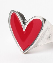 Otro Accesorio/オトロアクセソリオ ブラックエナメルハートリング オトロ アクセソリオ Otro Accesorio |Black Enamel Heart Ring