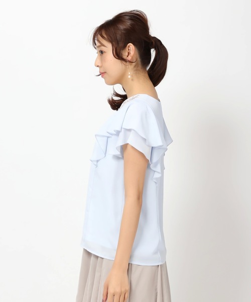 MISCH MASCH(ミッシュマッシュ)の「■2023春夏新作■カバーリングフラワー刺しゅうブラウス/MM318119(シャツ/ブラウス・レディース・ブラック/ホワイト/ピンク/ライトブルー/ピンク系・M)」の8枚目の写真