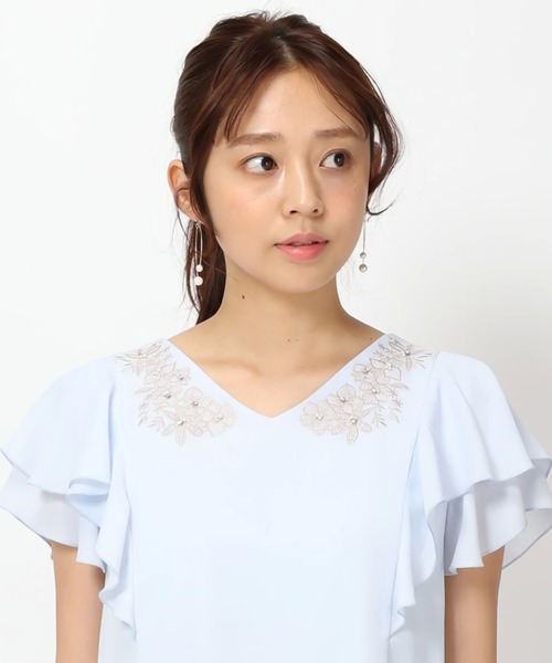 MISCH MASCH(ミッシュマッシュ)の「■2023春夏新作■カバーリングフラワー刺しゅうブラウス/MM318119(シャツ/ブラウス・レディース・ブラック/ホワイト/ピンク/ライトブルー/ピンク系・M)」の10枚目の写真