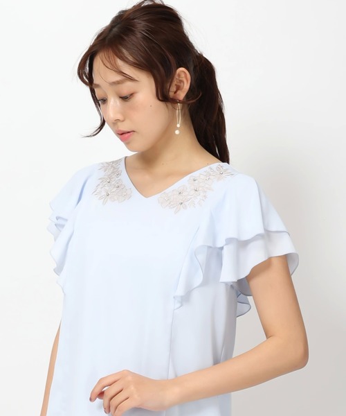 MISCH MASCH(ミッシュマッシュ)の「■2023春夏新作■カバーリングフラワー刺しゅうブラウス/MM318119(シャツ/ブラウス・レディース・ブラック/ホワイト/ピンク/ライトブルー/ピンク系・M)」の11枚目の写真